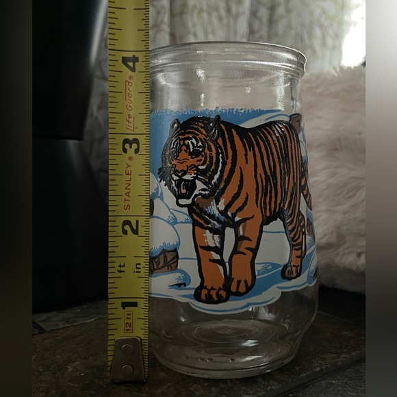 Vintage 90s Welch’s World Wildlife Fund Siberian Tiger Collector Jar #5 - Picture 2 of 8